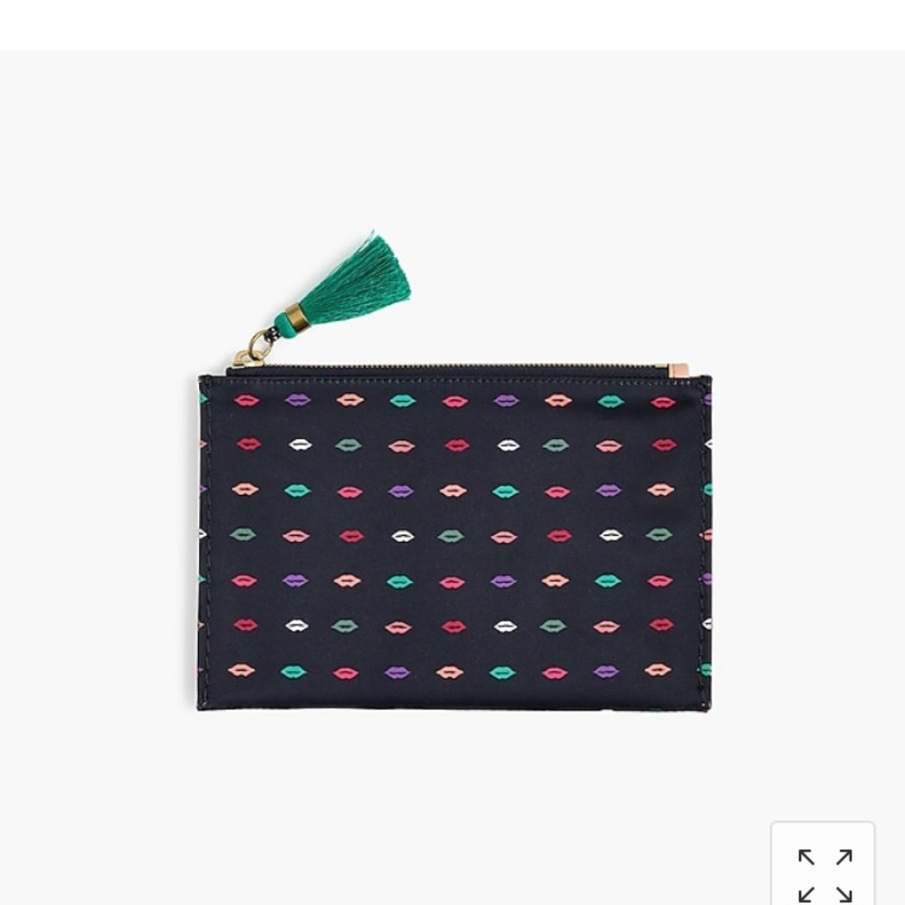 J crew medium pouch in smooch print - Picture 1 of 2